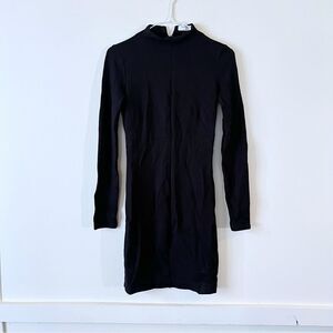 Aritzia Babaton Dress Black Long Sleeve  Bodycon Ponte Knit Size 2